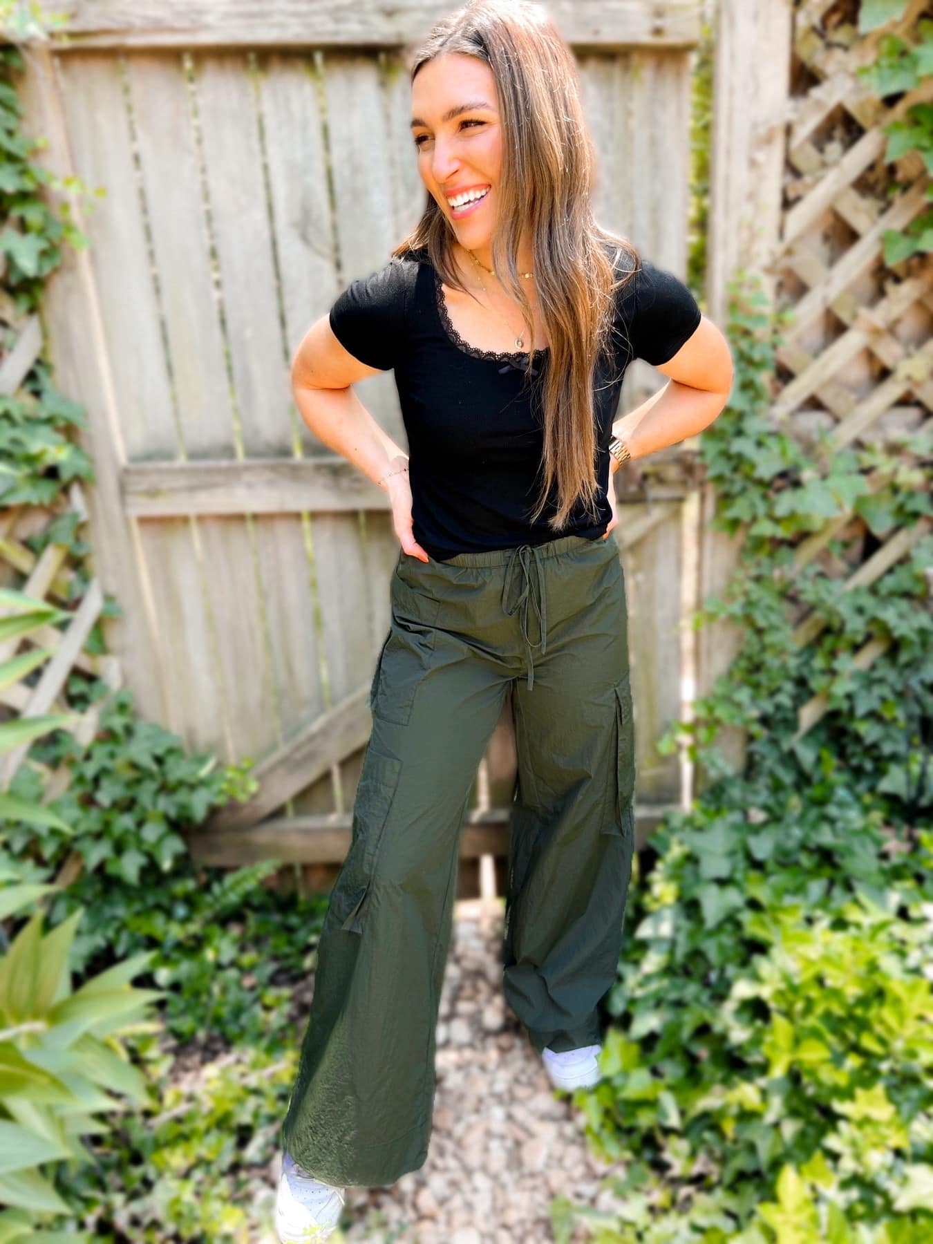 PREORDER: Archer Asymmetrical Pocket Wide Leg Cargo Pants in Two Colors