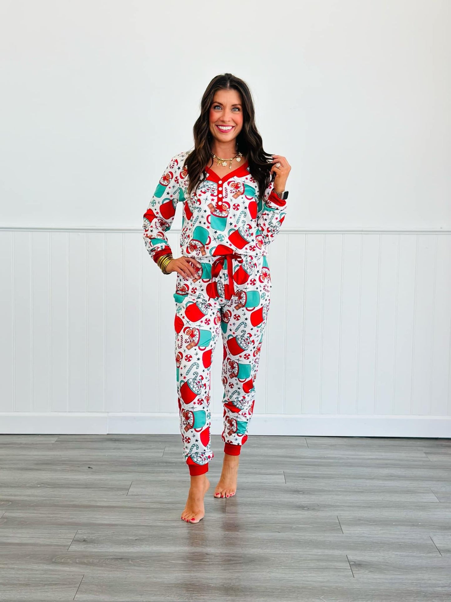 PREORDER: Long Sleeve Holiday Jogger Pajama Sets in Eight Prints