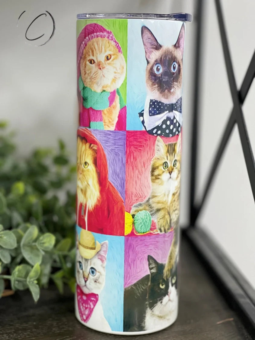 PREORDER: Cat Portraits Skinny Tumbler