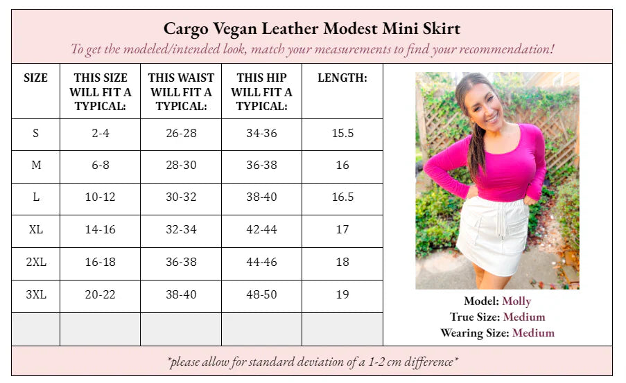 PREORDER: Campbell Cargo Vegan Leather Mini Skirt in Two Colors