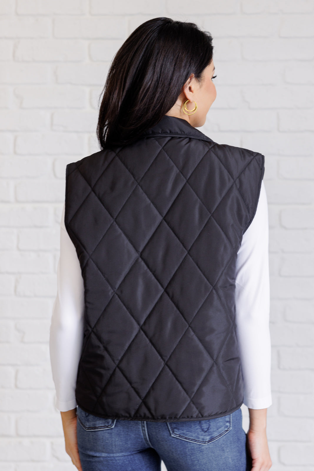 Layering Queen Quilted Puffer Vest in Black