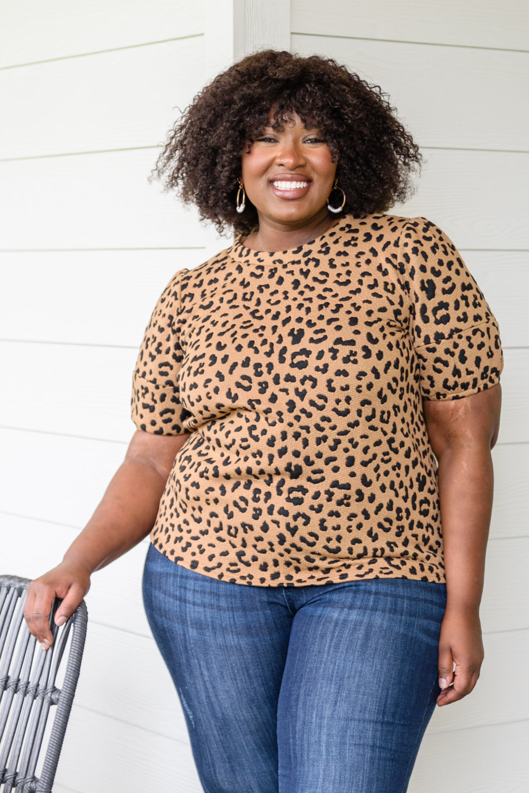 Spotted Animal Print Blouse