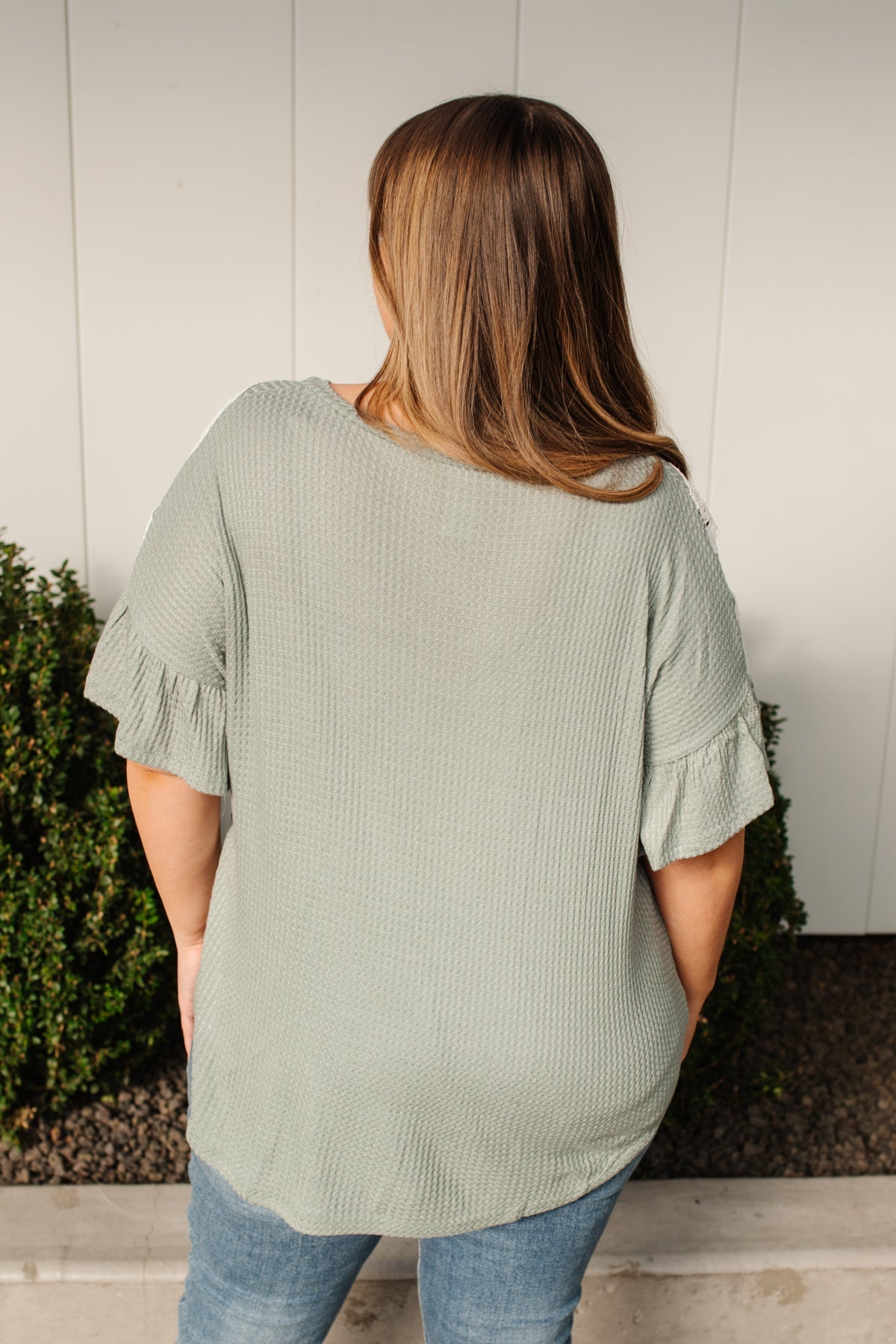 Break Away Top In Sage