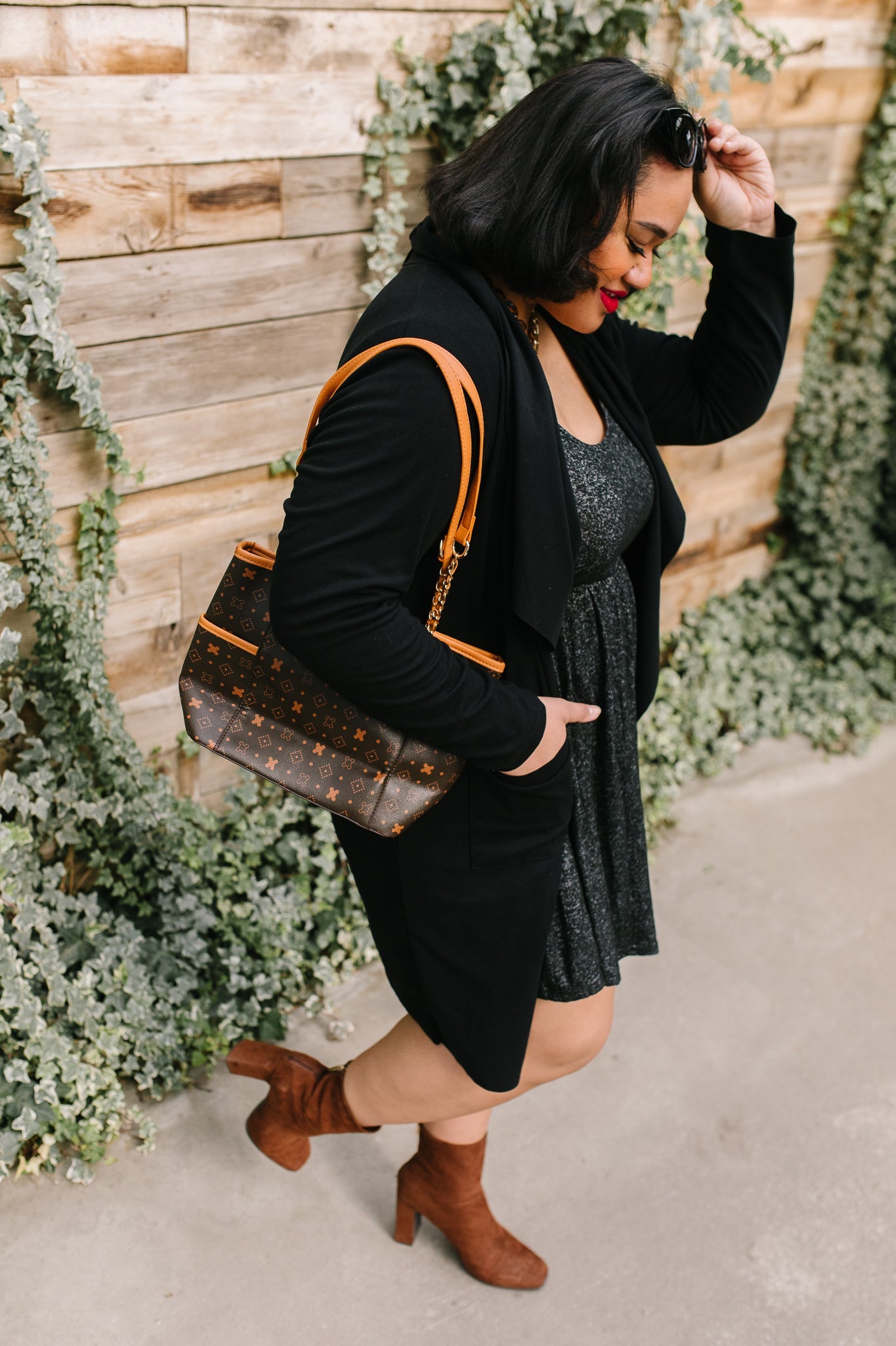 Brightest Star Dress In Charcoal