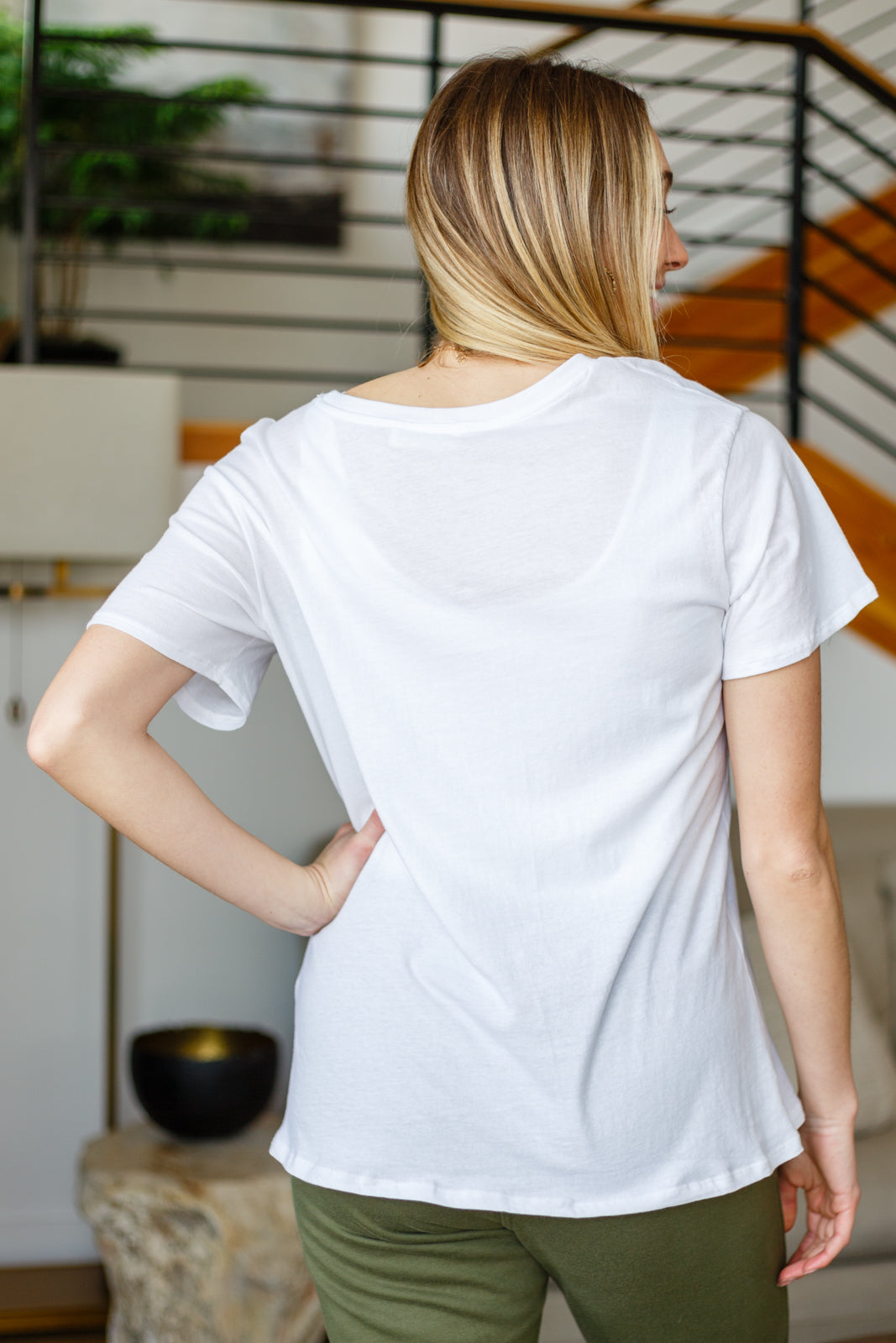 Cardinal Short Sleeve Tee in White