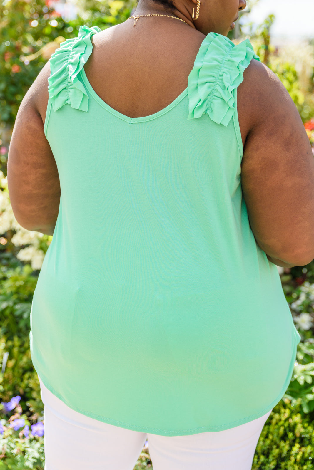 Cherry Girl Tank in Green