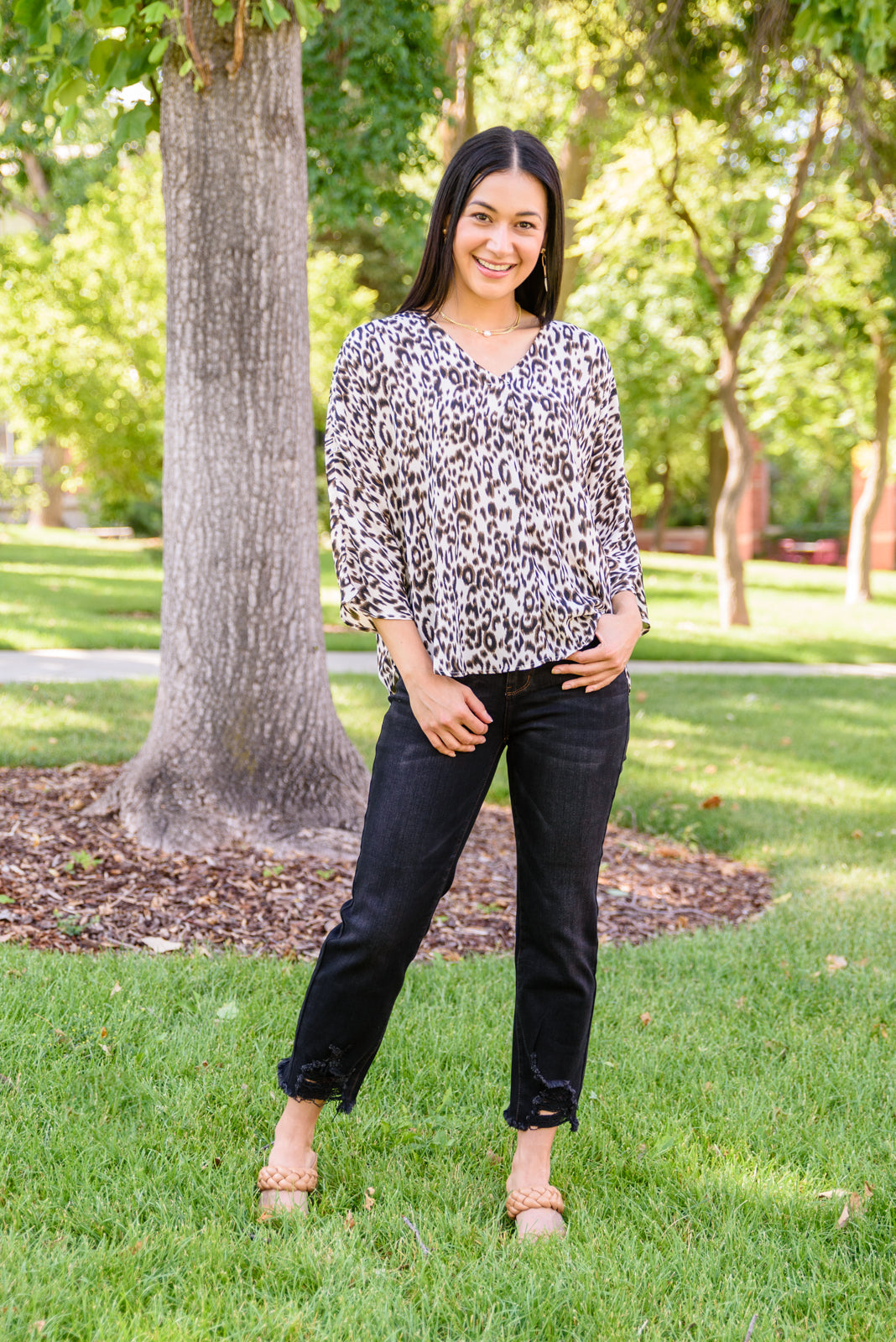 Felicity Animal Print Blouse