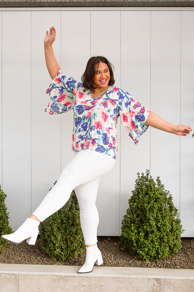 Hello There Floral Top