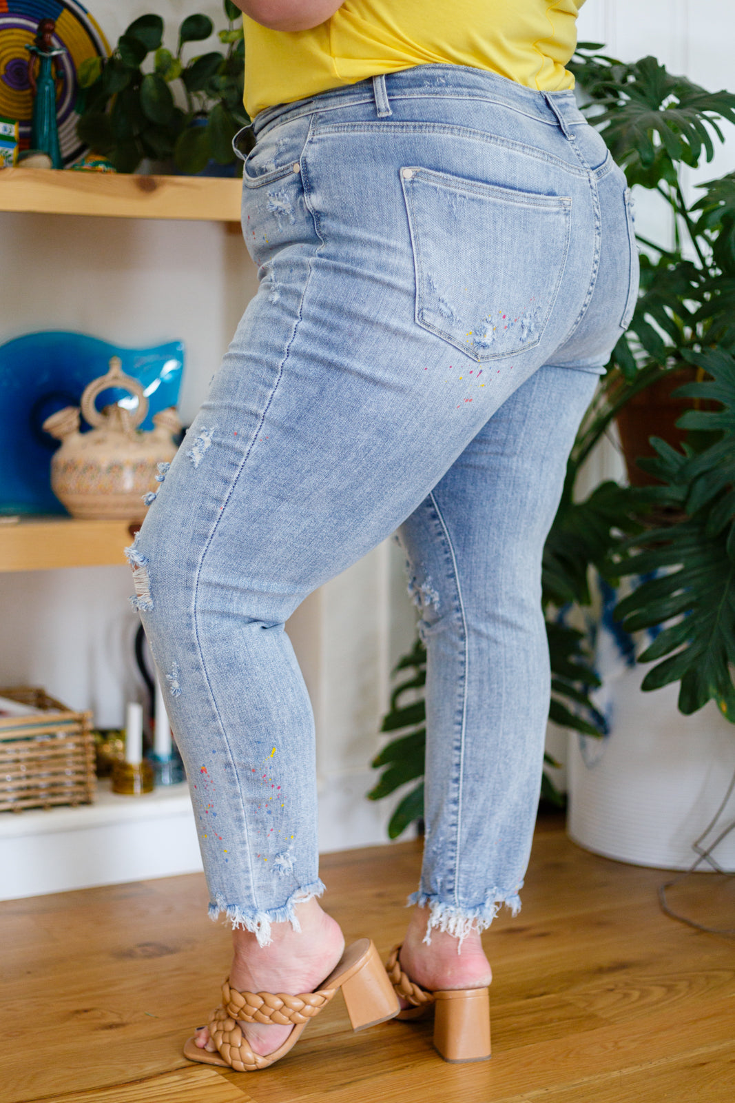 Isabella Paint Splatter Boyfriend Jeans