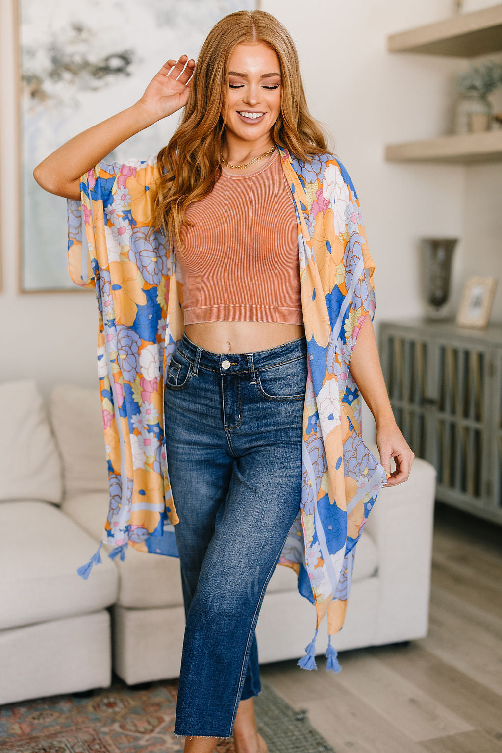 Island Living Floral Kimono