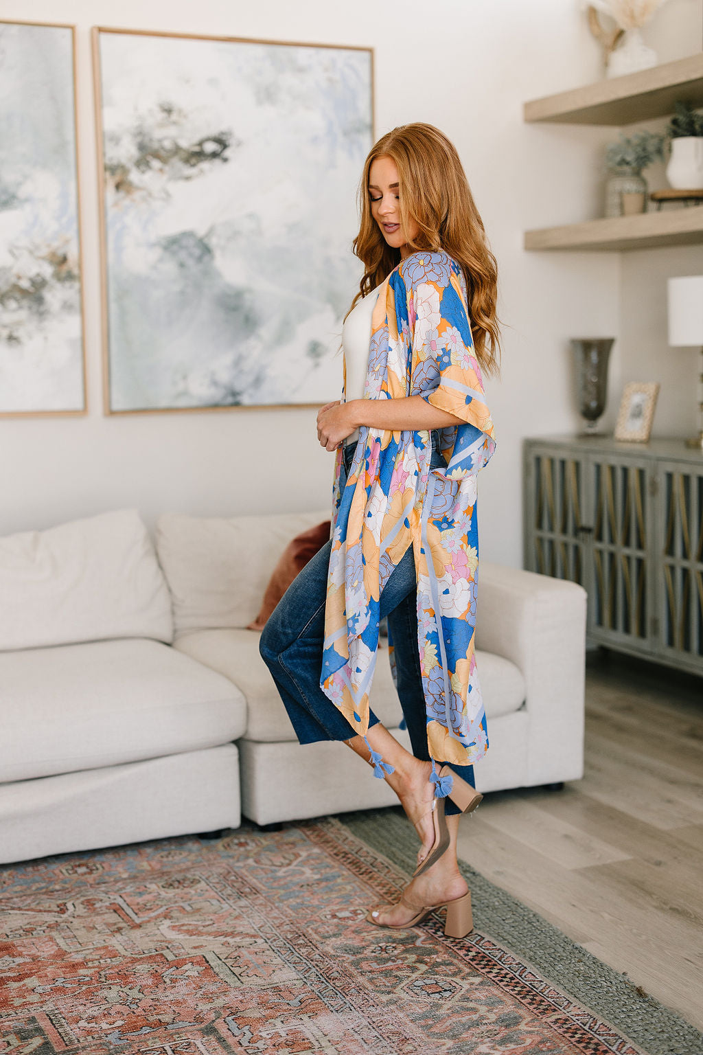 Island Living Floral Kimono