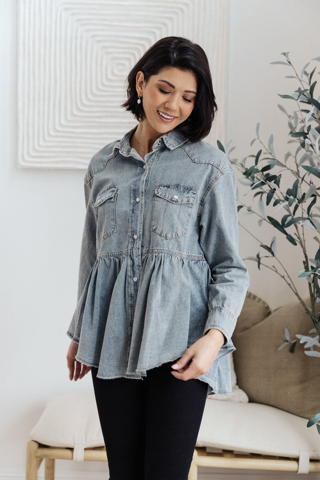 Just Float On Jacket In Denim