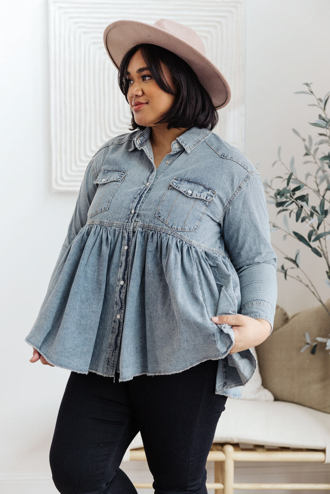 Just Float On Jacket In Denim