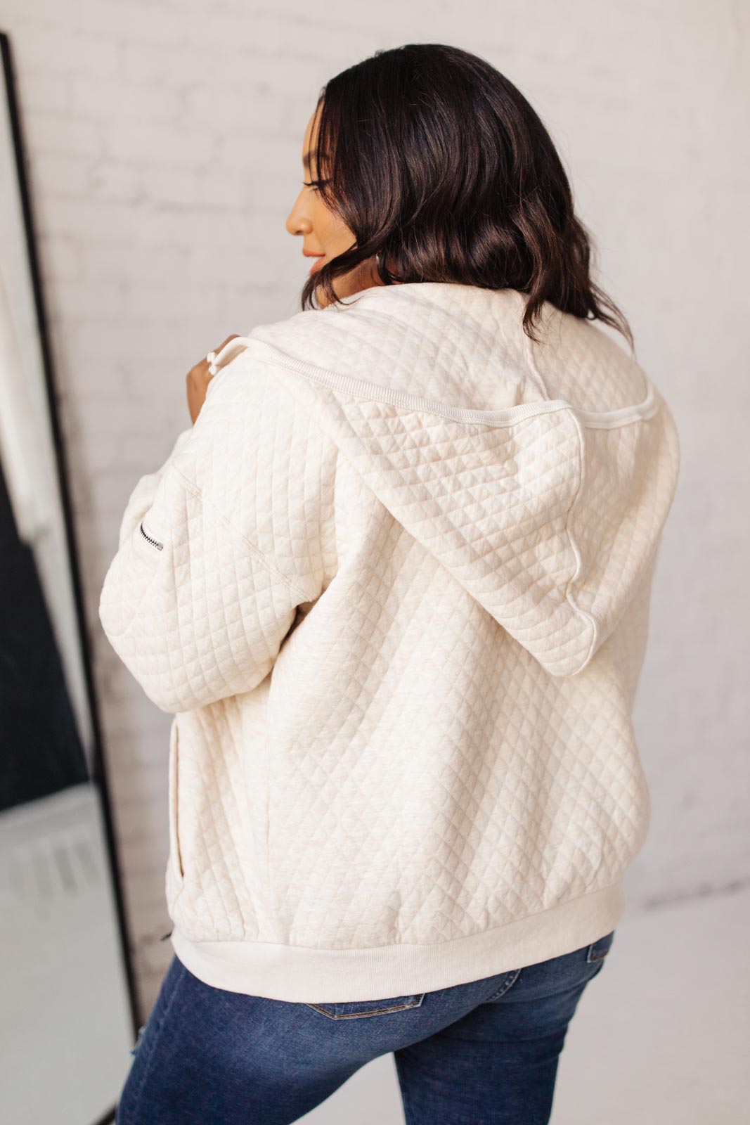 Keep Me Cozy Quilted Jacket in Cream