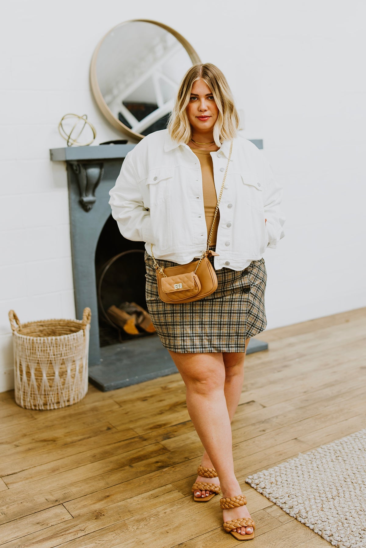 Late To Class Plaid Mini Skort