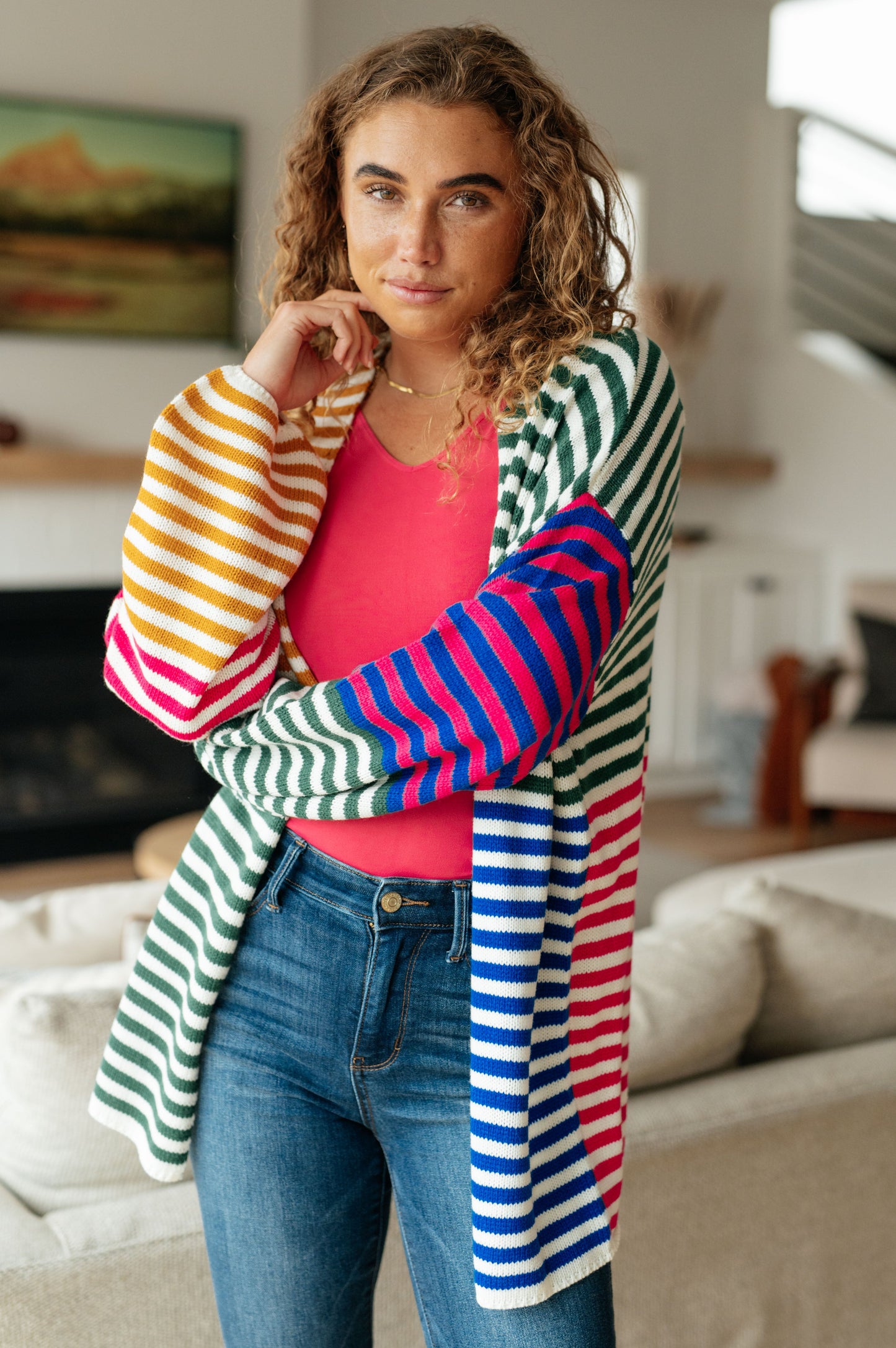 Marquee Lights Striped Cardigan