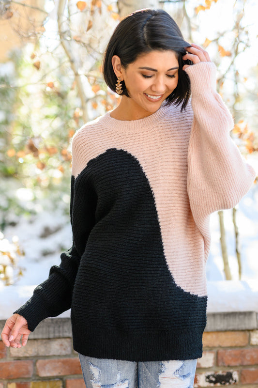 Speaks To My Heart Wave Knit Pullover