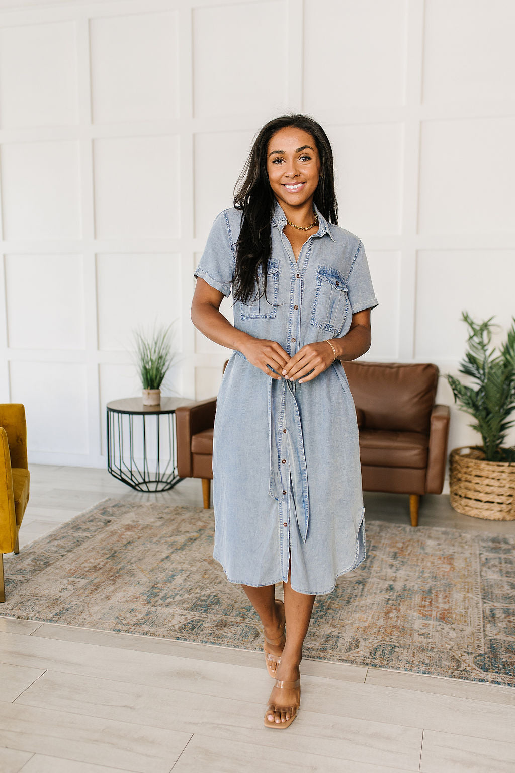 Wait For It Denim Shirtdress