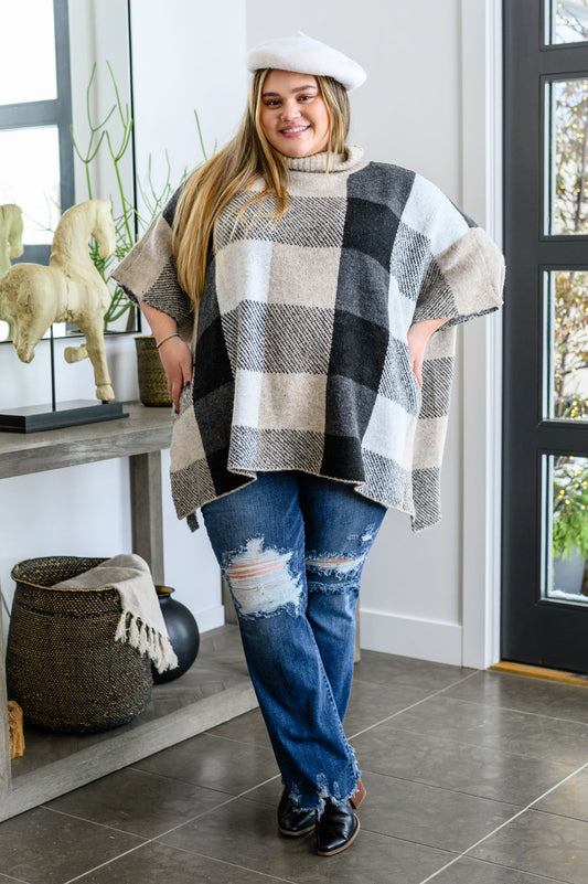 Your Next Favorite Roll Neck Sweater Poncho