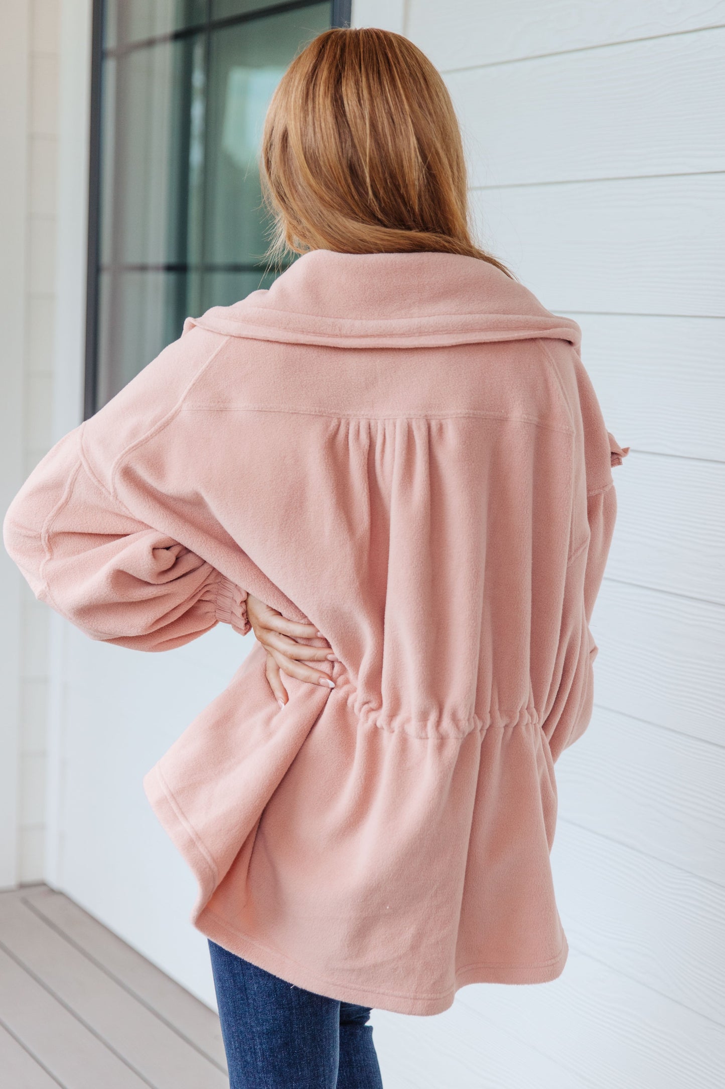 Zipped and Cinched Zip Up Jacket